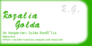 rozalia golda business card